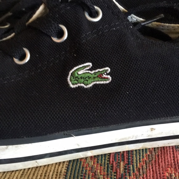 Black Lacoste Converse Style Tennis 